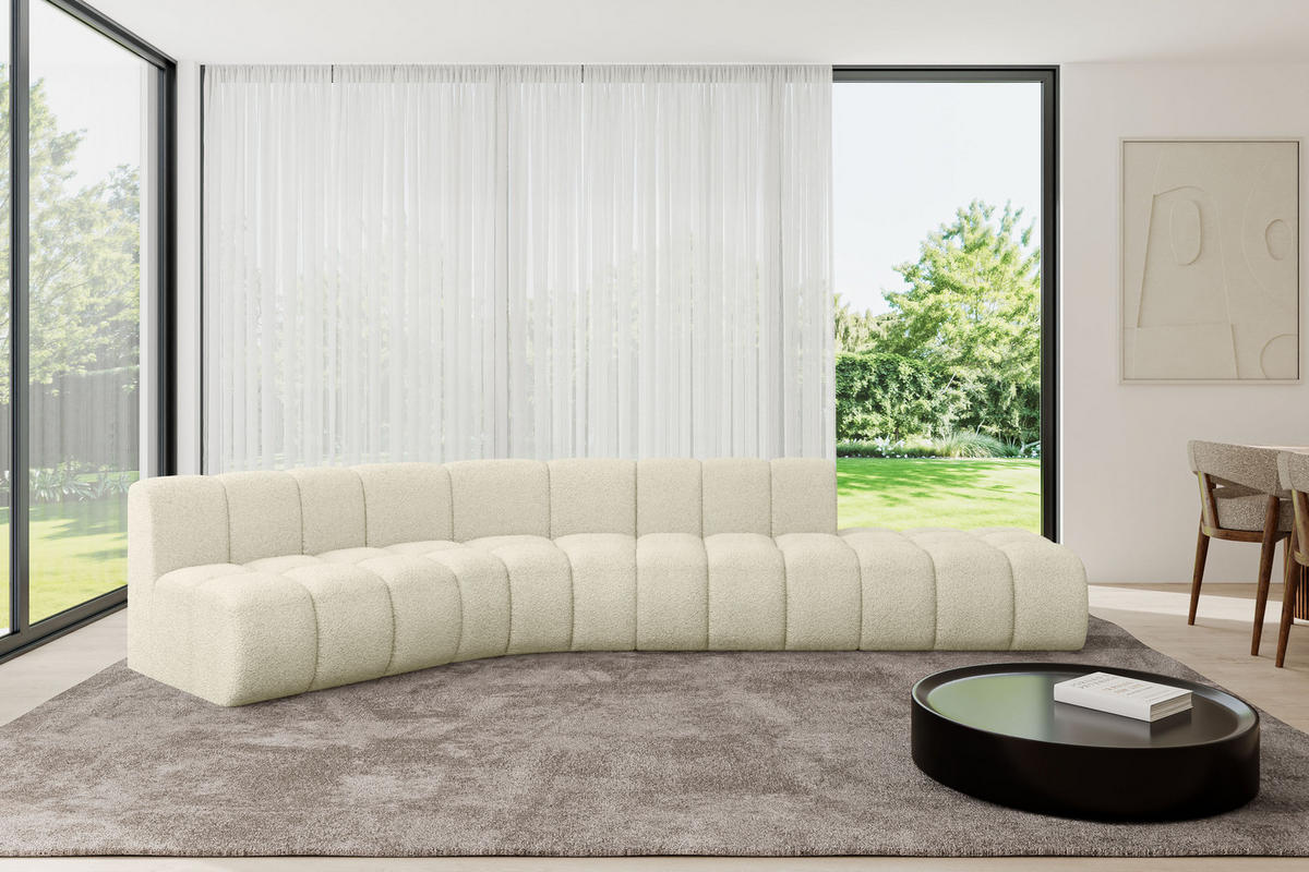 ECKSOFA modulares Sofa Brilo-L1 - 380x174x70 cm Beige - Beige, Holzwerkstoff/Textil (380/174cm) - ALTDECOR