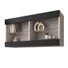 HÄNGEVITRINE TIVOLI HORIZONTAL 100, Schwarz - Schwarz/Weiß, Glas/Holzwerkstoff (100/50/29.5cm) - Komodee