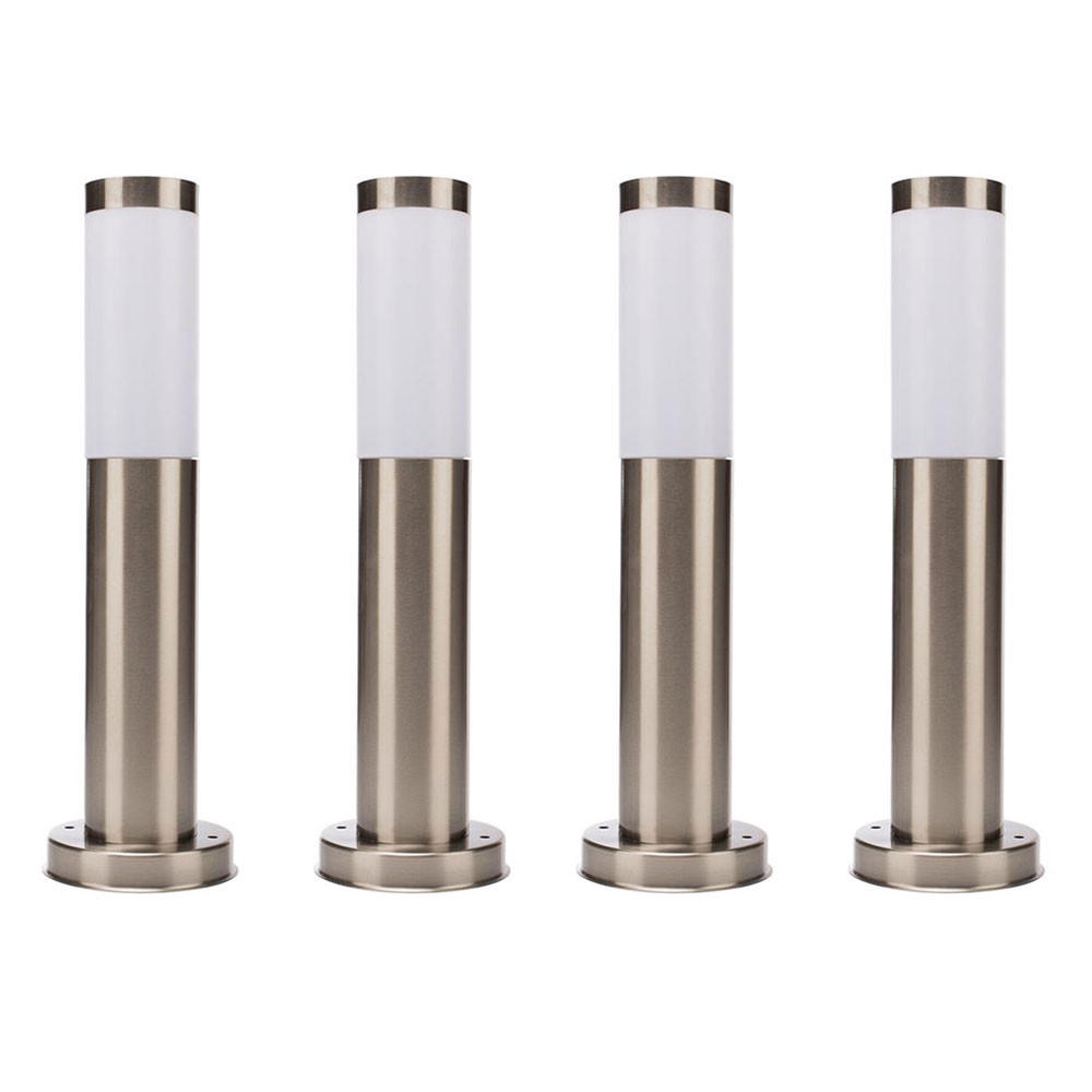 LED WEEGLEUCHTE Edelstahl Silber 4er Set - Silberfarben, Metall (7.5/7.5/45cm)