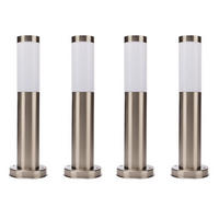 LED WEEGLEUCHTE Edelstahl Silber 4er Set - Silberfarben, Metall (7.5/7.5/45cm)