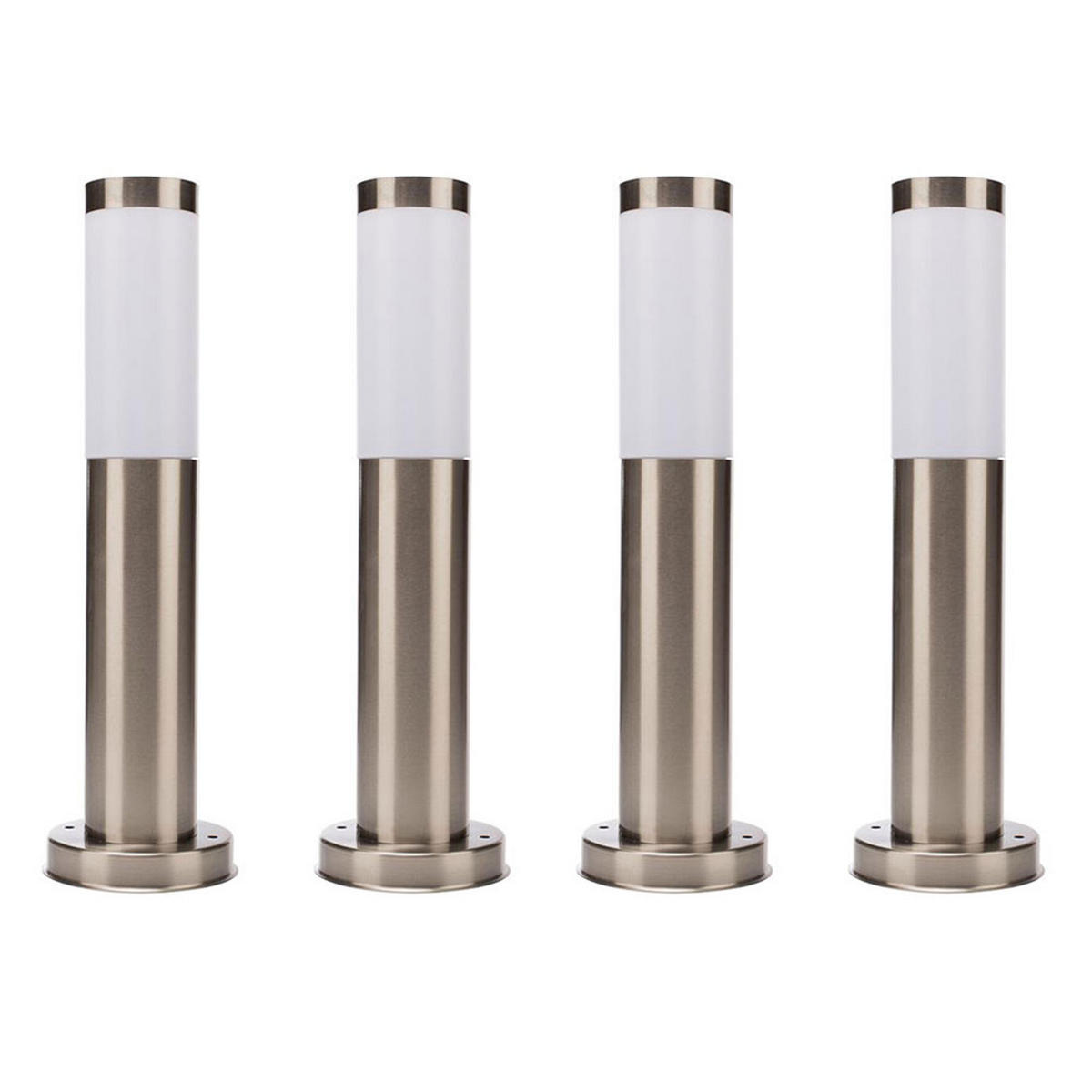 LED WEEGLEUCHTE Edelstahl Silber 4er Set - Silberfarben, Metall (7.5/7.5/45cm)
