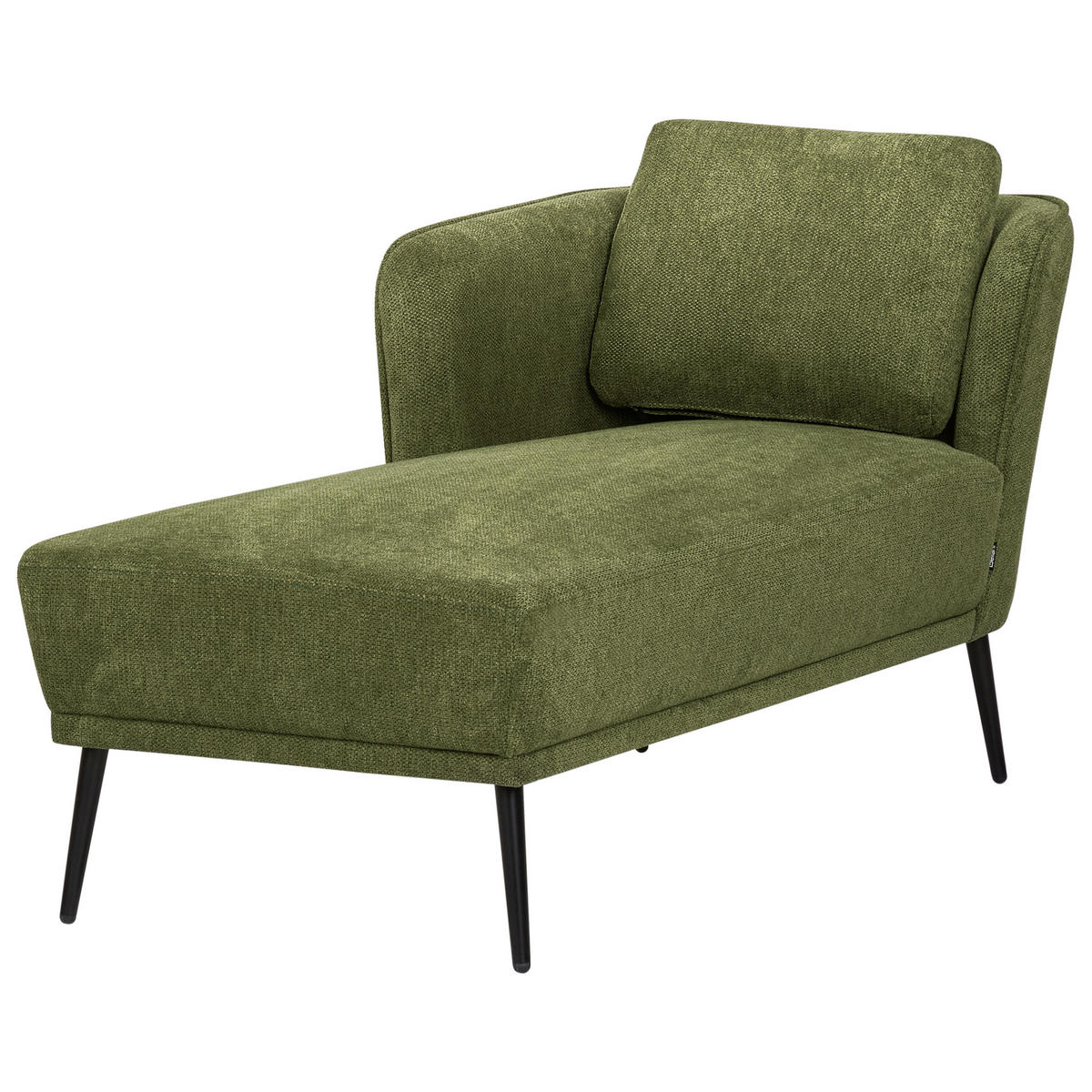 CHAISELONGUE Grün Artheze - Dunkelgrün/Schwarz, Textil (148/70/64cm) - Beliani