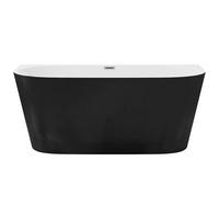 VORWANDBADEWANNE - 1 Person - Acryl - Schwarz - Schwarz, Kunststoff (130/58/71.5cm) - Vente-Unique