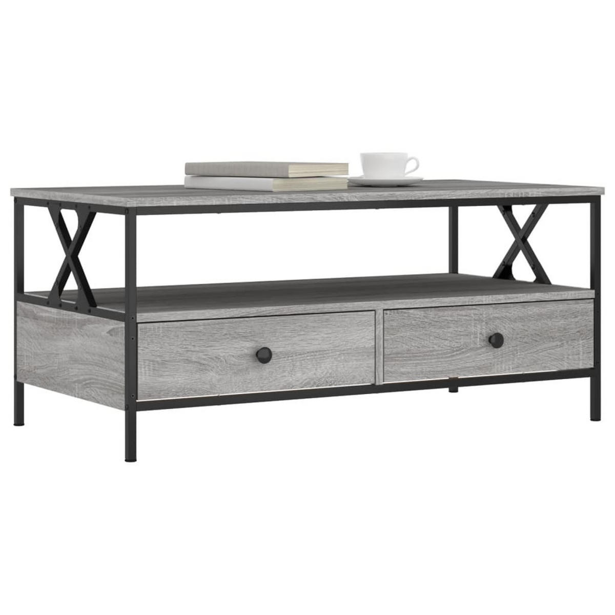 COUCHTISCH Grau Sonoma 100x51x45 cm Holzwerkstoff - Grau, Holzwerkstoff (100/51/45cm) - furnicato