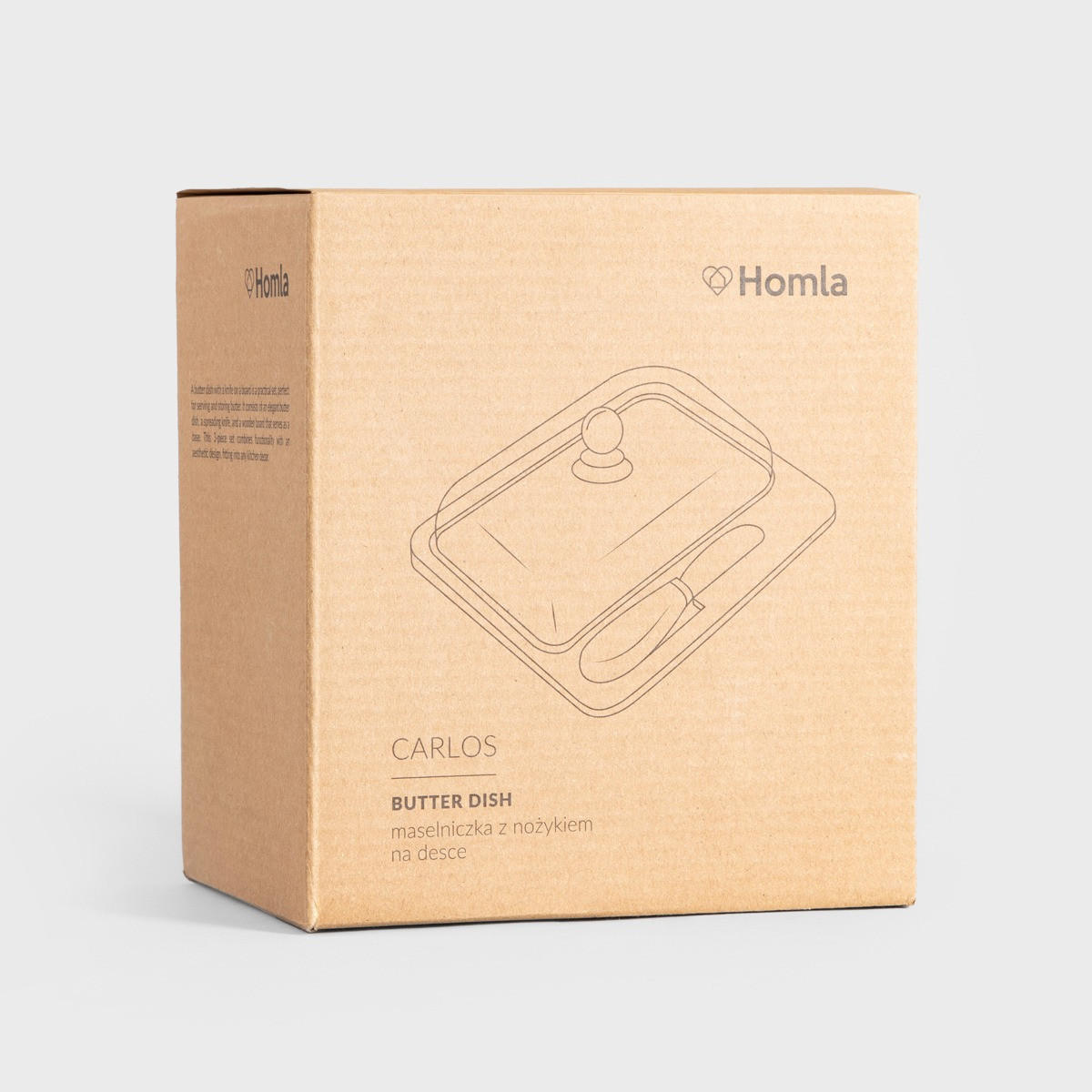 BUTTERDOSE Carlos 3-teilig - Transparent, Glas (14/8/18cm) - Homla