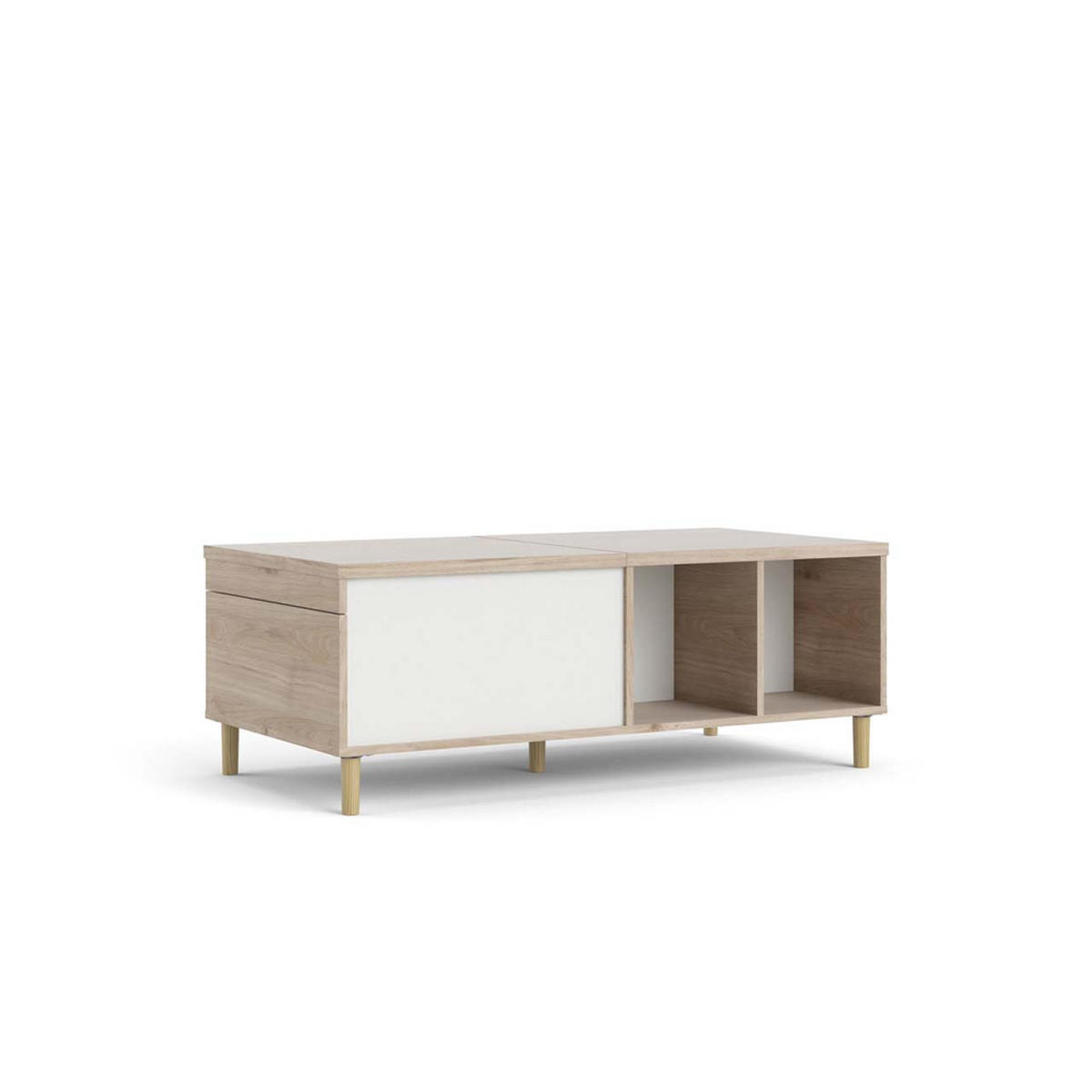 COUCHTISCH Weiß - Weiß, Holzwerkstoff (61/120/45cm) - ebuy24