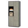 AKTENSCHRANK Amira T20 Beton Oxid 180/80/40 cm - Hellgrau, Holzwerkstoff (80/180/40cm) - SIMPLYFURN