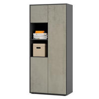 AKTENSCHRANK Amira T20 Beton Oxid 180/80/40 cm - Hellgrau, Holzwerkstoff (80/180/40cm) - SIMPLYFURN