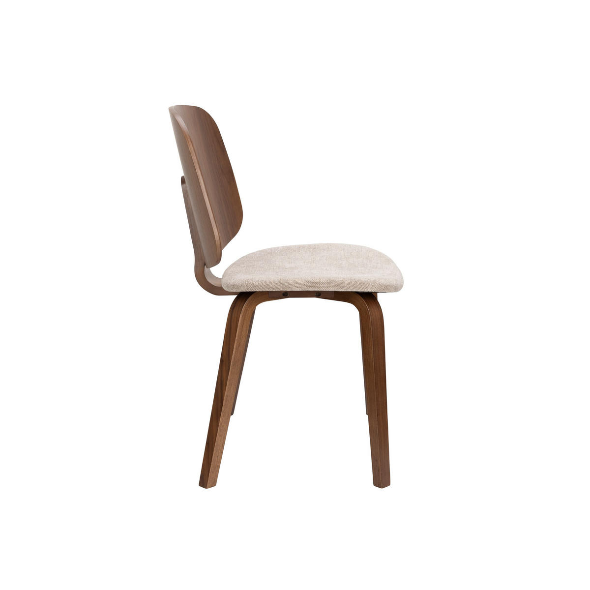 ESSZIMMERSTUHL Walden Walnuss/Beige - 2 er Set - Beige, Kunststoff (51/83/55cm) - Housecraft Living
