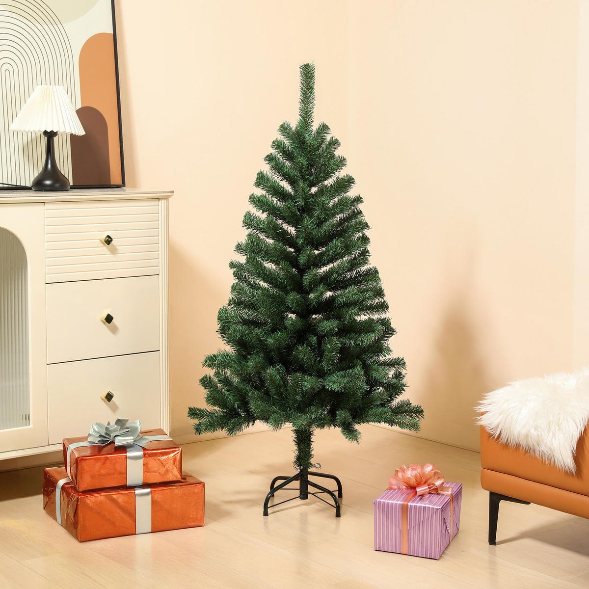 WEIHNACHTSBAUM künstlich - Grün, Kunststoff (90/150cm) - SVITA