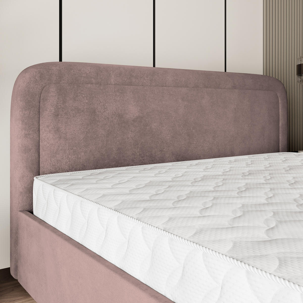 POLSTERBETT BENIRA K 180x200 cm mit Bettkästen - Rosa - Rosa, Holz (180/200cm) - MASSENO