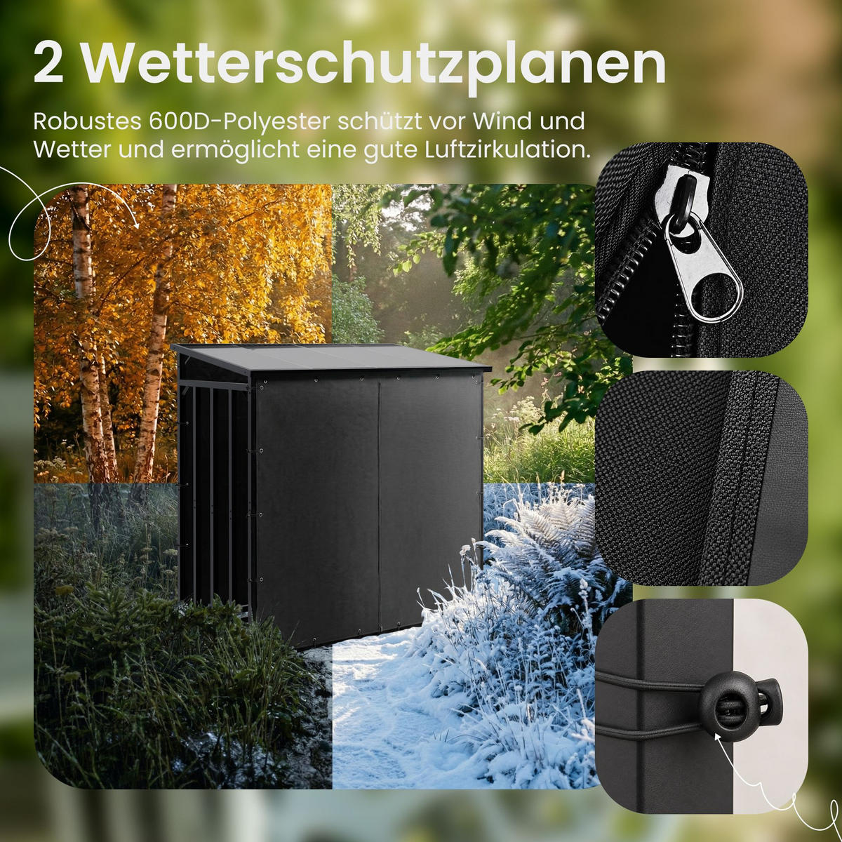 KAMINHOLZREGAL 189/100/187 cm Metall Schwarz - Schwarz, Textil/Metall (189/187/100cm) - CLP