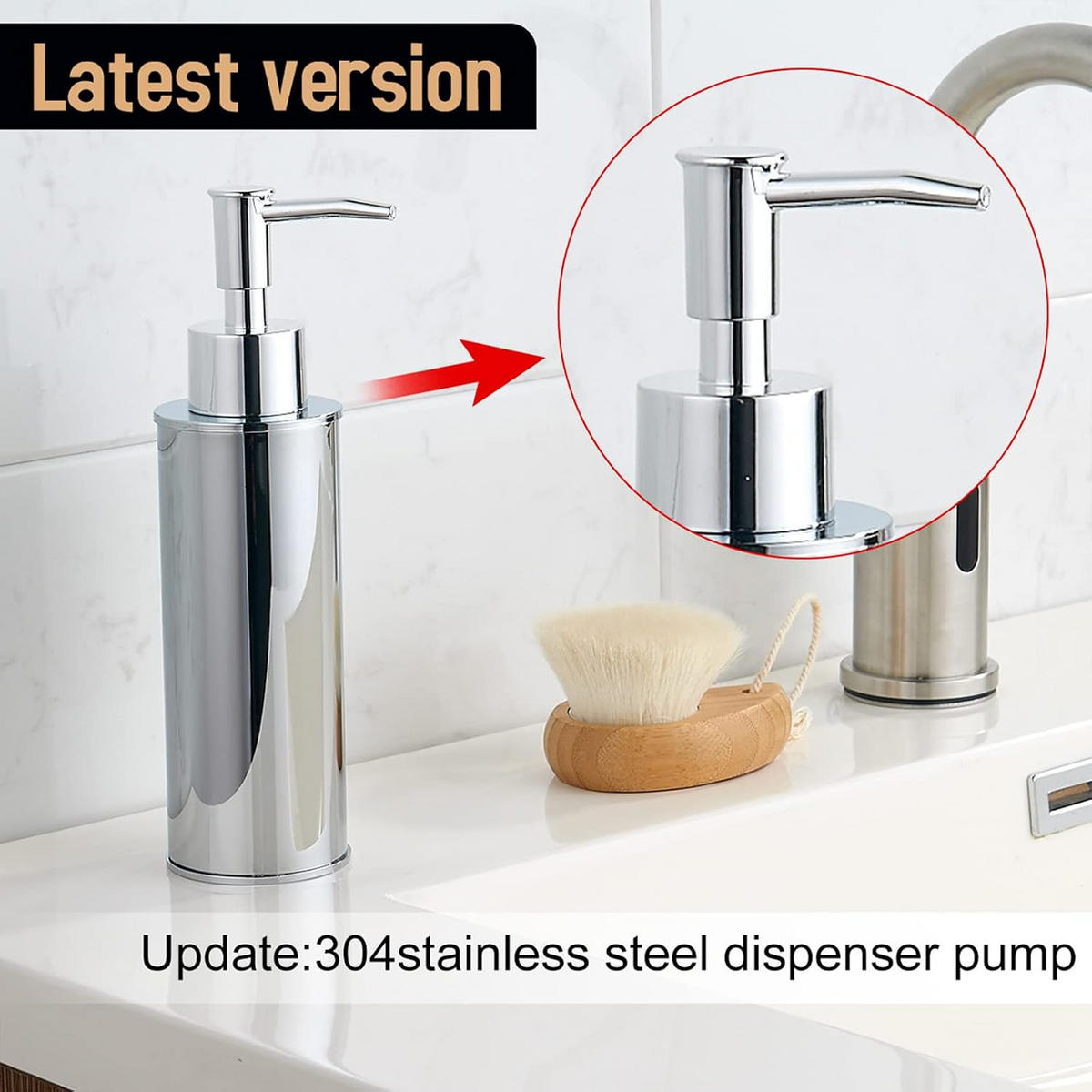 SEIFENSPENDER , Edelstahl 304 – 240 ml - Silberfarben, Metall (5/18.9/5cm) - BELZ