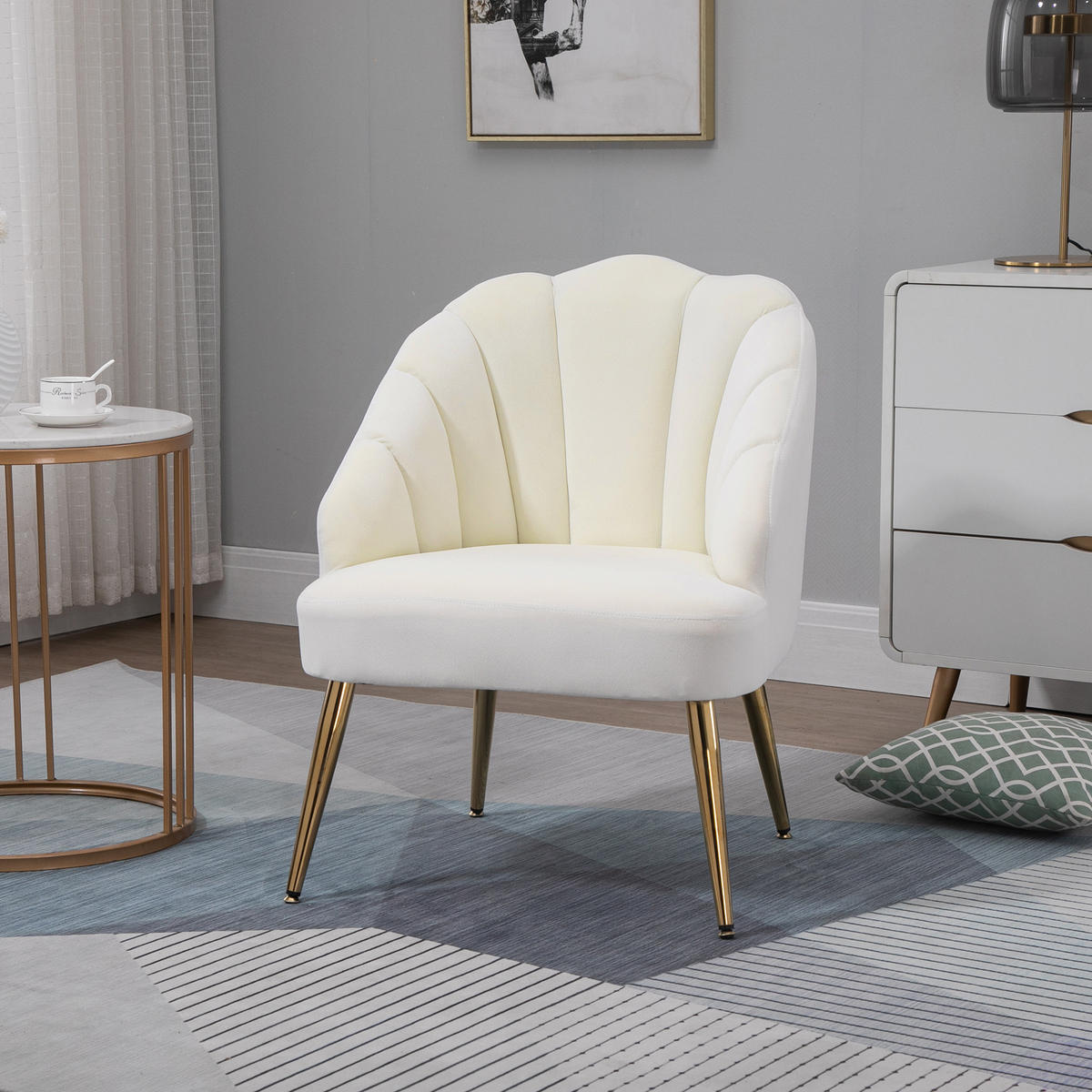 ARMLEHNENSTUHL Creme 1 Stück - Creme, Textil (63/84/65cm) - GiPP