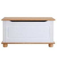 SITZTRUHE BRISTOL - Weiß/Braun, Holz (85/45/43cm) - IDIMEX