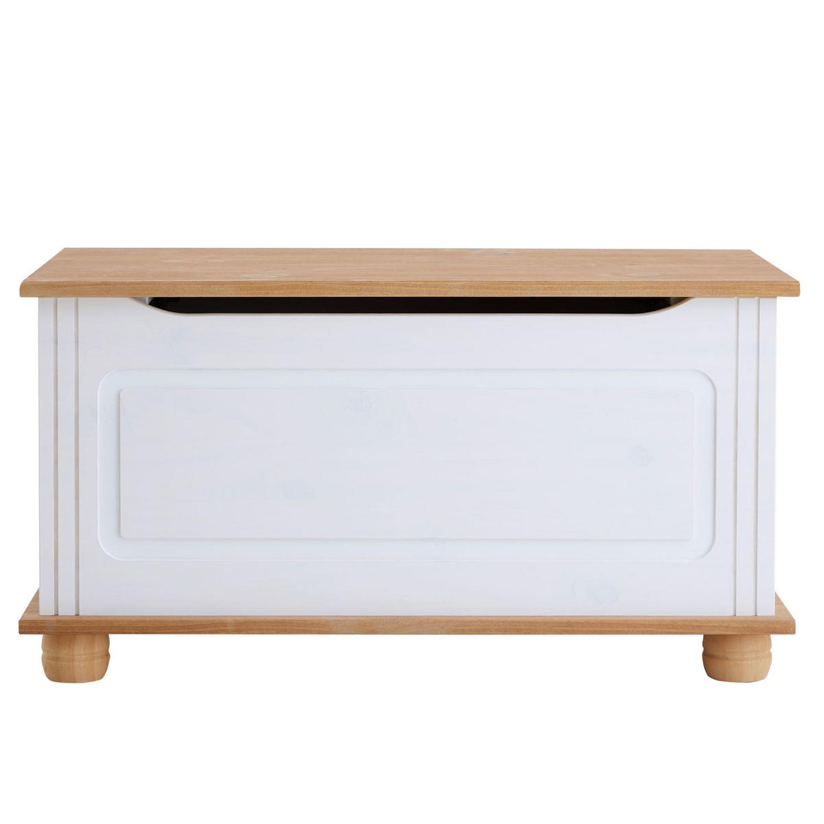 SITZTRUHE BRISTOL - Weiß/Braun, Holz (85/45/43cm) - IDIMEX