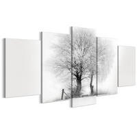 LEINWANDBILD Winter 5-tlg. 100x50 cm - Weiß, Holz (100/50cm) - LUMASOUL