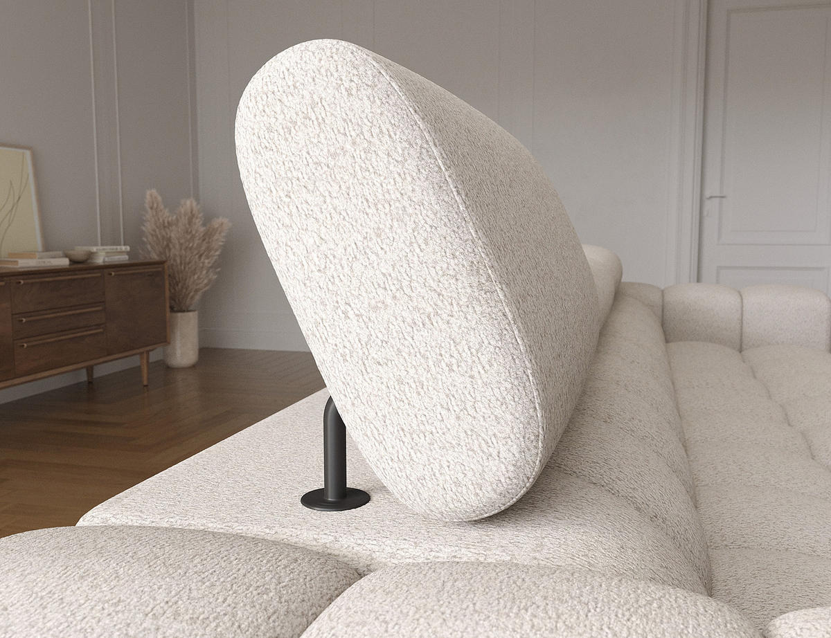 ECKSOFA Neviro L - Beige (Royal 18) - Beige, Holzwerkstoff (285/181cm) - Möblo