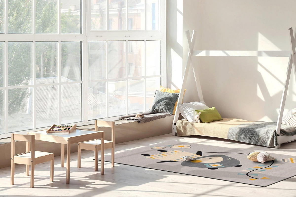 KINDERTEPPICH superweich grau - Grau, Textil (120/170cm) - AFK Living