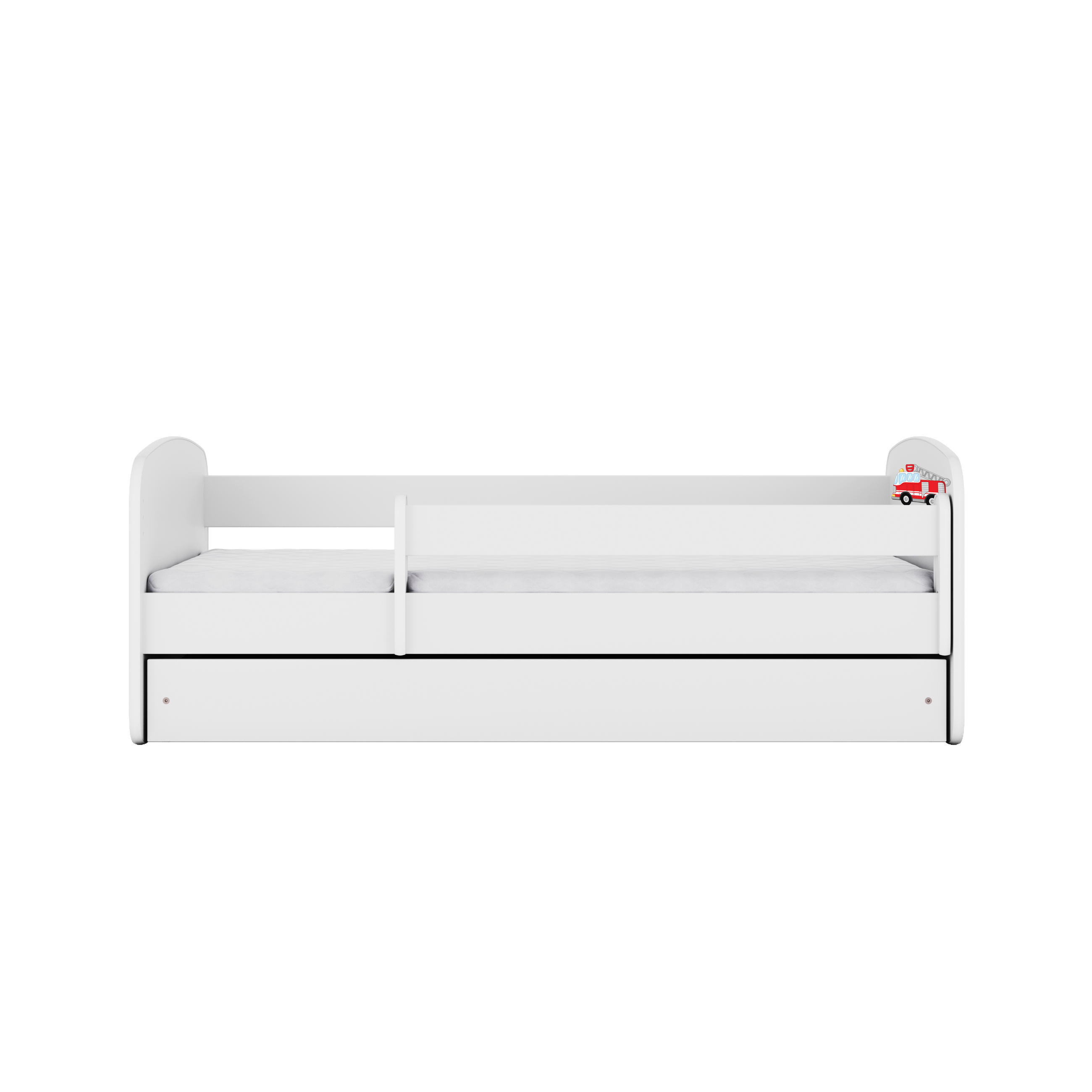 KINDERBETT Löschzug mit Schublade 160/80 90/61/164 - Weiß, Holzwerkstoff (80/160cm) - RAUMHIRSCH FURNITURE