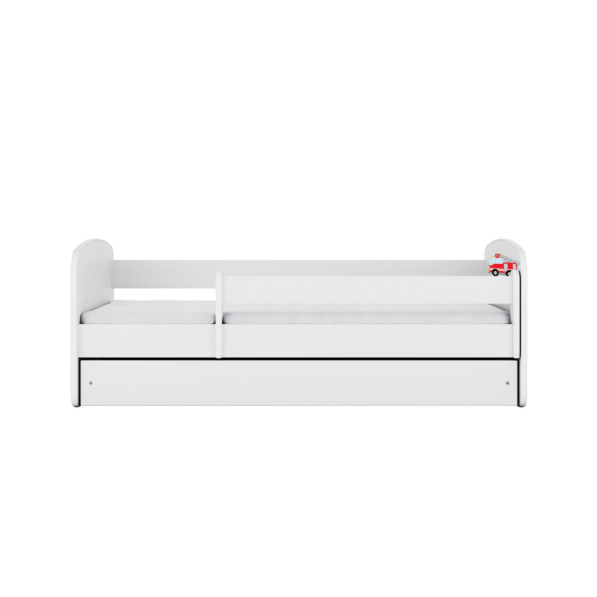 KINDERBETT Löschzug mit Schublade und Matratze 180/80 - Weiß, Holzwerkstoff (80/180cm) - RAUMHIRSCH FURNITURE