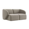 2-SITZER-SOFA Samt Stoff Grau - Taupe/Schwarz, Holzwerkstoff/Kunststoff (174/75/94cm) - Makamii
