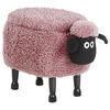 TIERHOCKER Sheep 35/55/40 cm - Pink, Kunststoff/Textil (55/40/35cm) - Beliani