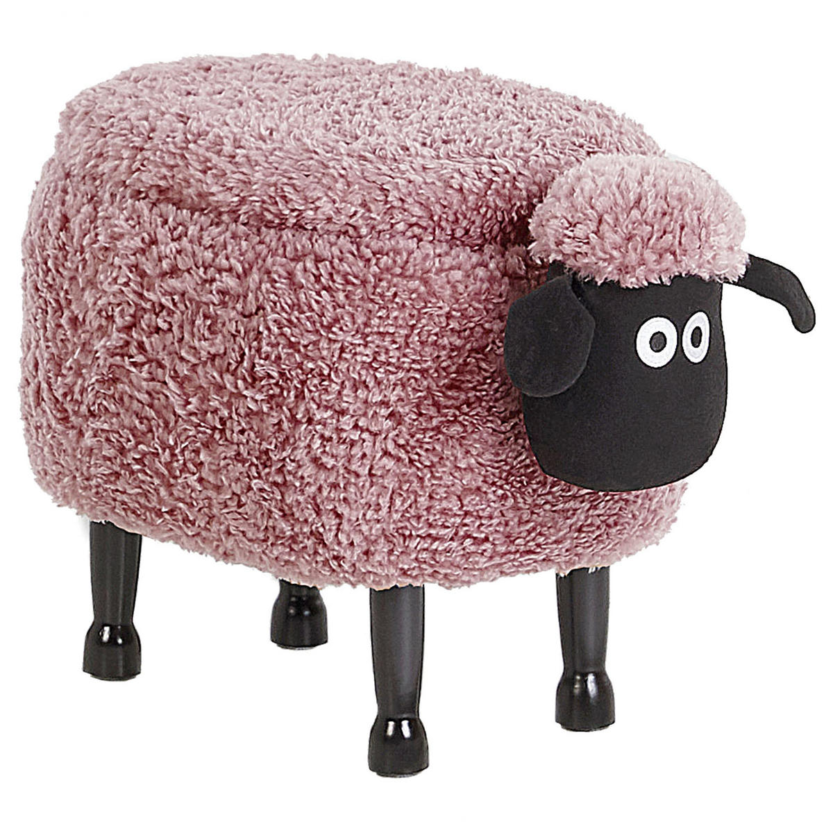 TIERHOCKER Sheep 35/55/40 cm - Pink, Kunststoff/Textil (55/40/35cm) - Beliani