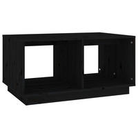 COUCHTISCH Schwarz 80x50x40 cm Massivholz Kiefer - Schwarz, Holz (80/50/40cm) - furnicato