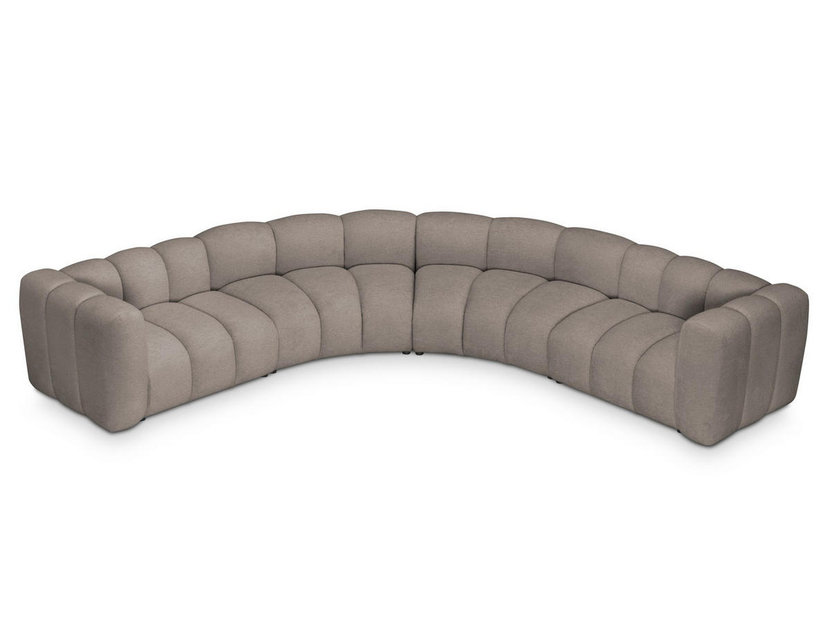 SOFAELEMENT Links Chenille Stoff Gelb - Currygelb/Schwarz, Holzwerkstoff/Kunststoff (179/70/113cm) - Makamii