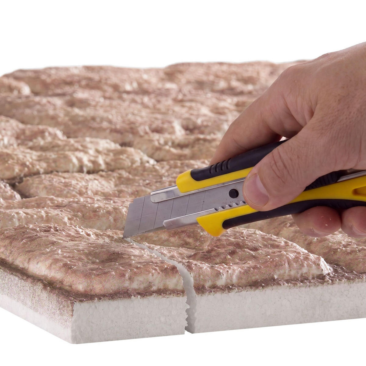 3D-WANDPANEELE , 100 x 50 x 2 cm, 5 m² Abdeckungsfläche, flexibel zuschneidbar, Naturstein sandbeige - Sandfarben, Kunststoff (50/2/100cm) - tectake