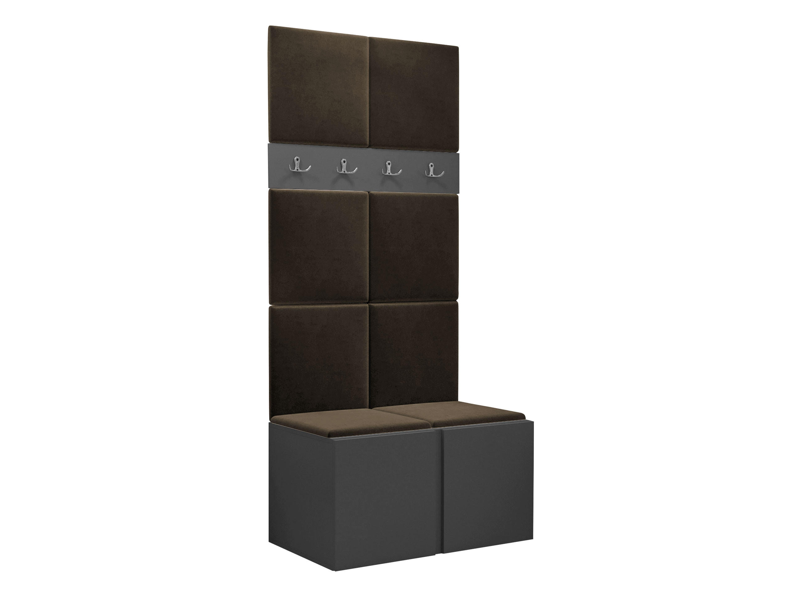 Mirjan24 Garderoben-Set Graphit, Braun 84x186x46 cm