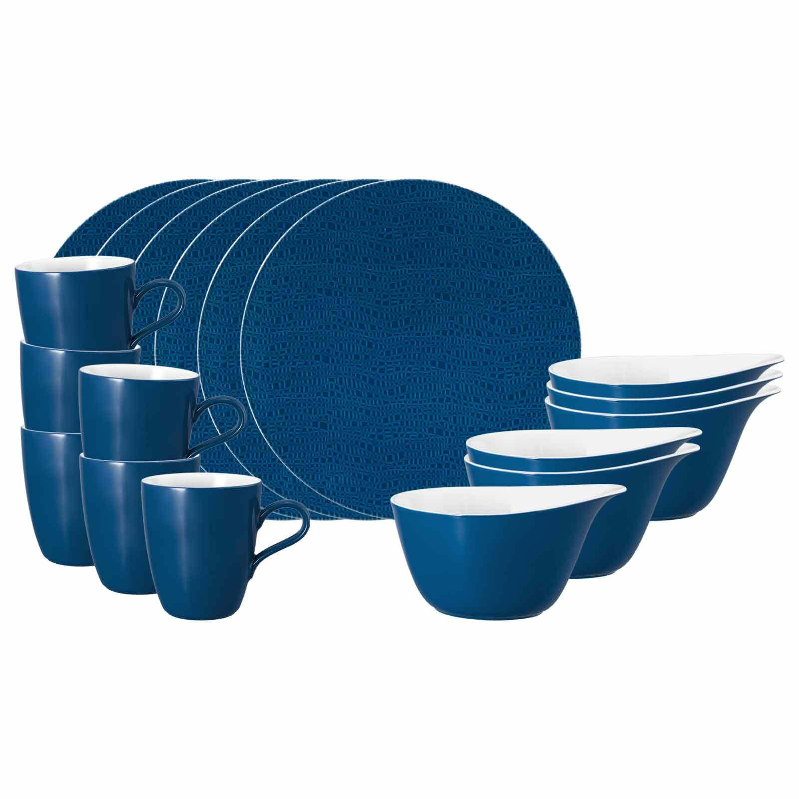 FRÜHSTÜCKS-SET Life Fashion Classic Blue 18er Set - Blau, Keramik (1/1/1cm) - Seltmann Weiden