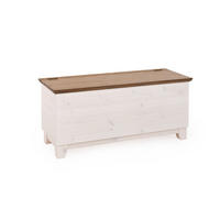 KLEIDERTRUHE 100cm - Dunkelbraun/Weiß, Holz (110/50/42cm) - MSL wooden furniture