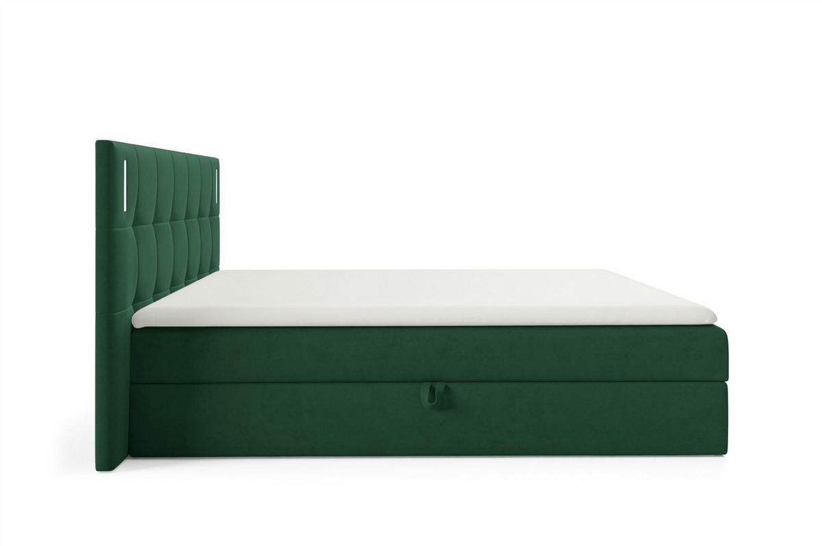 BOXBETT Martim Premium - Grün, Holzwerkstoff/Textil (140/200cm) - Fun Möbel