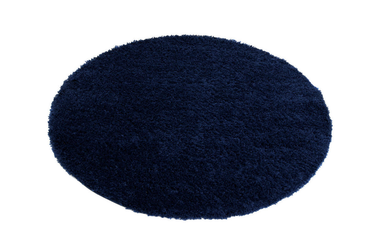 TEPPICH ESSENCE ROUND Marine 160/160 cm - Blau, Textil (160/160cm) - Tapiso