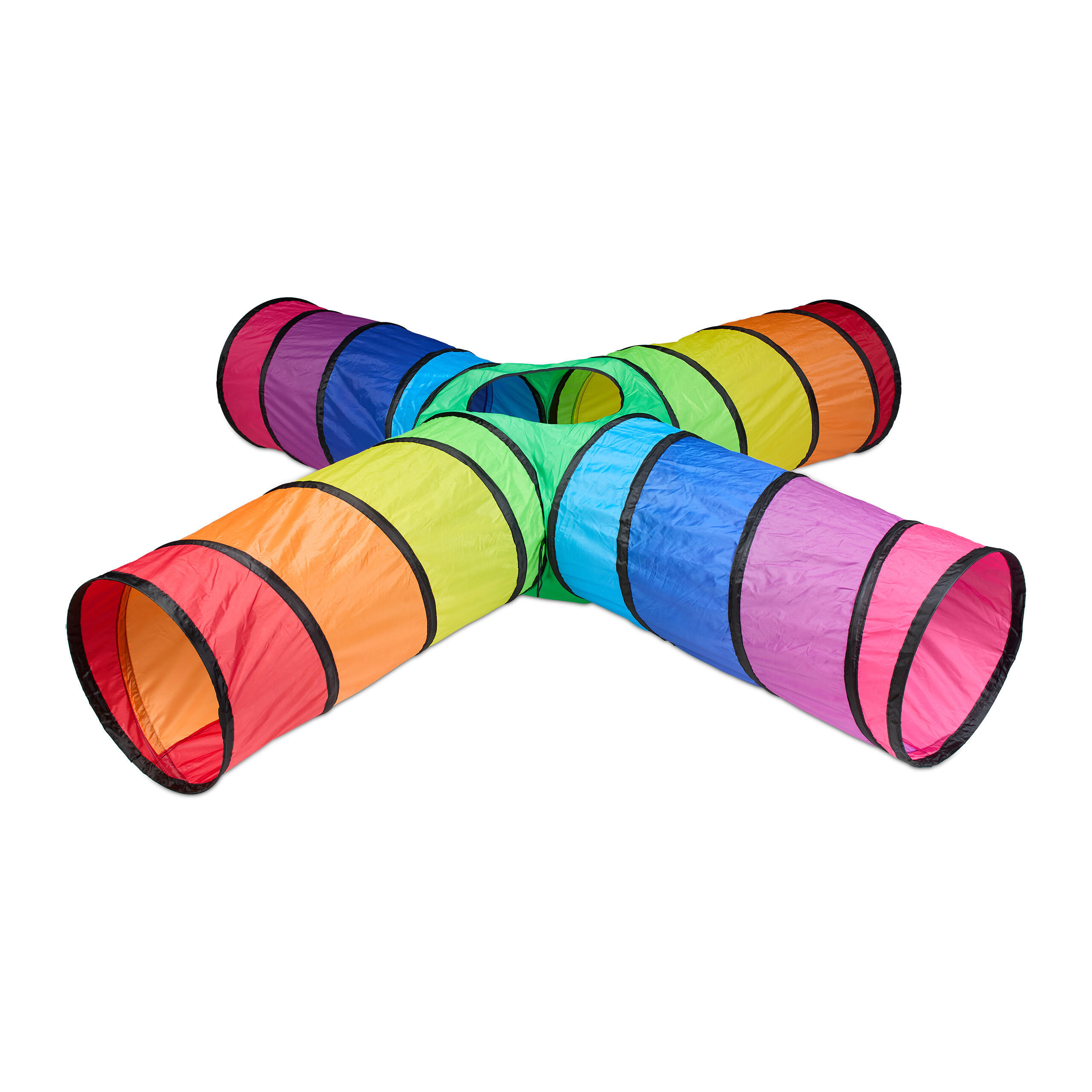 SPIELTUNNEL - Multicolor, Textil/Metall (232/46/232cm) - Relaxdays
