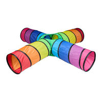 SPIELTUNNEL - Multicolor, Textil/Metall (232/46/232cm) - Relaxdays