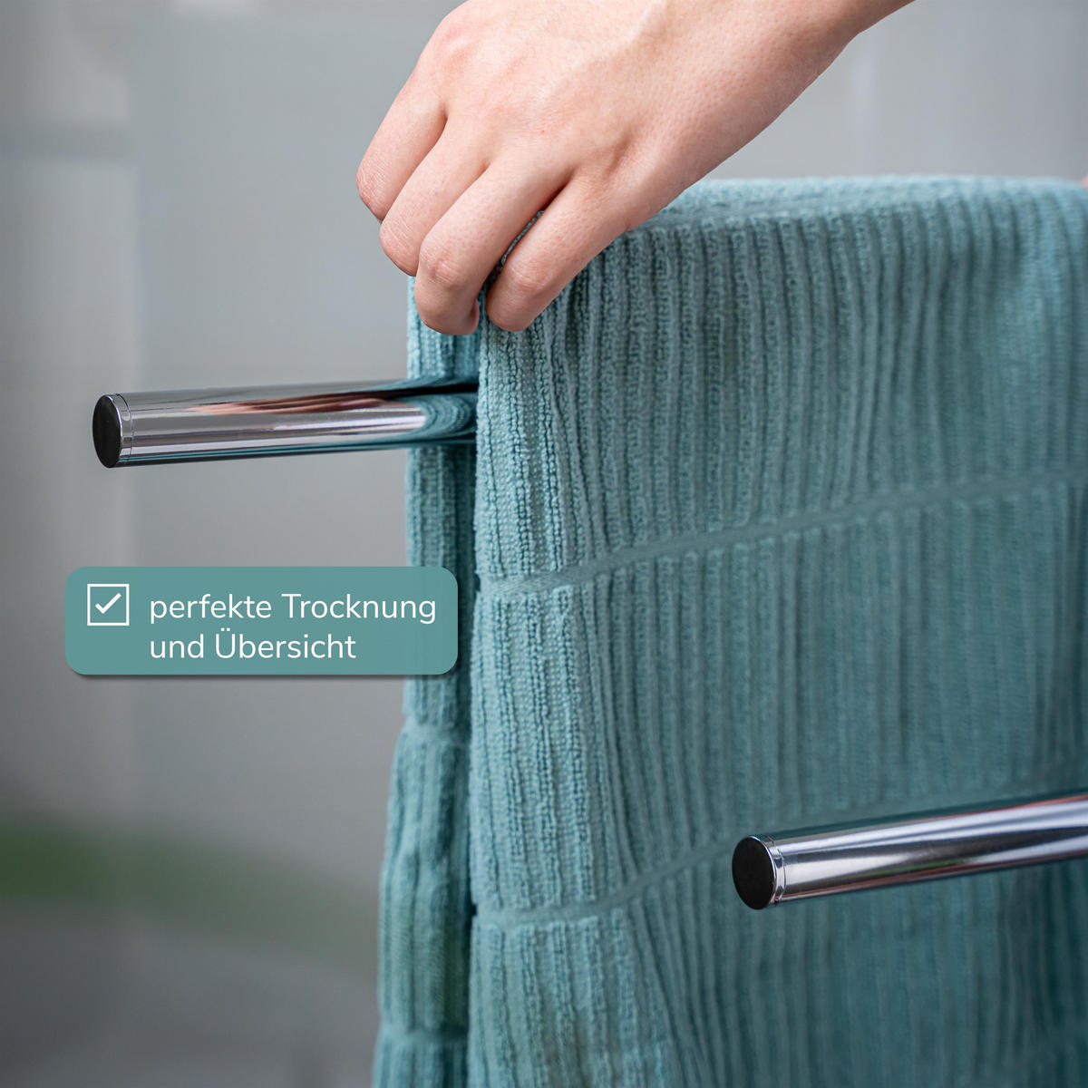 STAND-HANDTUCHHALTER, schwarz - Schwarz, Metall (56/82.5/20cm) - bremermann