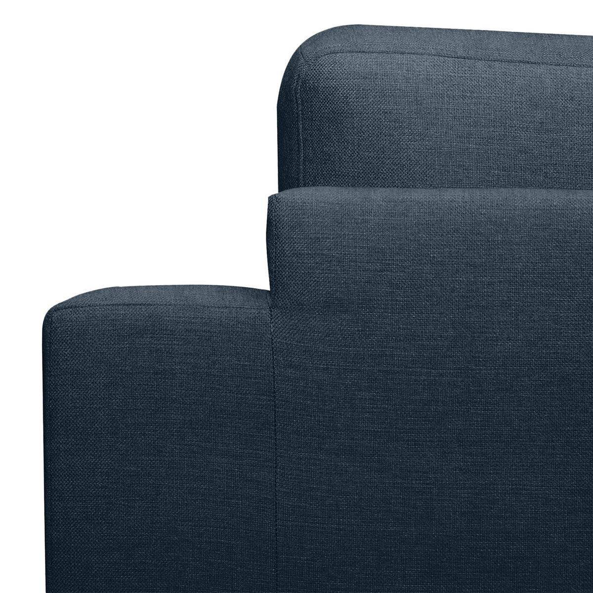 WOHNLANDSCHAFT mit Longchair - Eichefarben/Dunkelblau, Eichenholz/Textil (371/81/219cm) - home24