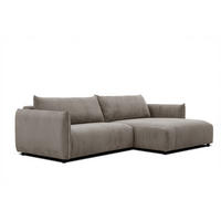 ECKSOFA TAUER 5-Sitzer, taupe - Taupe/Schwarz, Holzwerkstoff/Kunststoff (292/174cm) - Courtois Laville