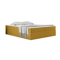 BOXBETT Mit Bettkasten Und Matratze Topper Ruben Gelb 120x200 cm H3-Bonell - Gelb, Holz/Textil (120/200cm) - Kaiser Möbel