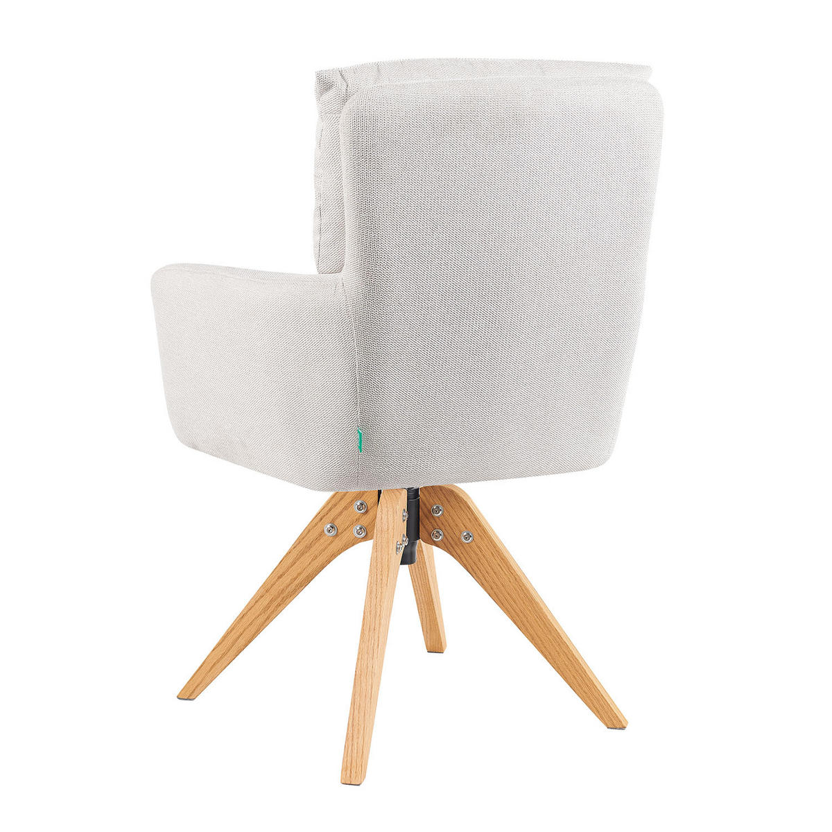 ARMLEHNSTUHL Mika-Juna - Honigeiche/Creme, Eichenholz/Holz (59/94/66cm) - DUBI Möbel