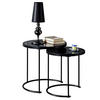 COUCHTISCH LEYRE - Schwarz, Glas (50/50/50cm) - IDIMEX