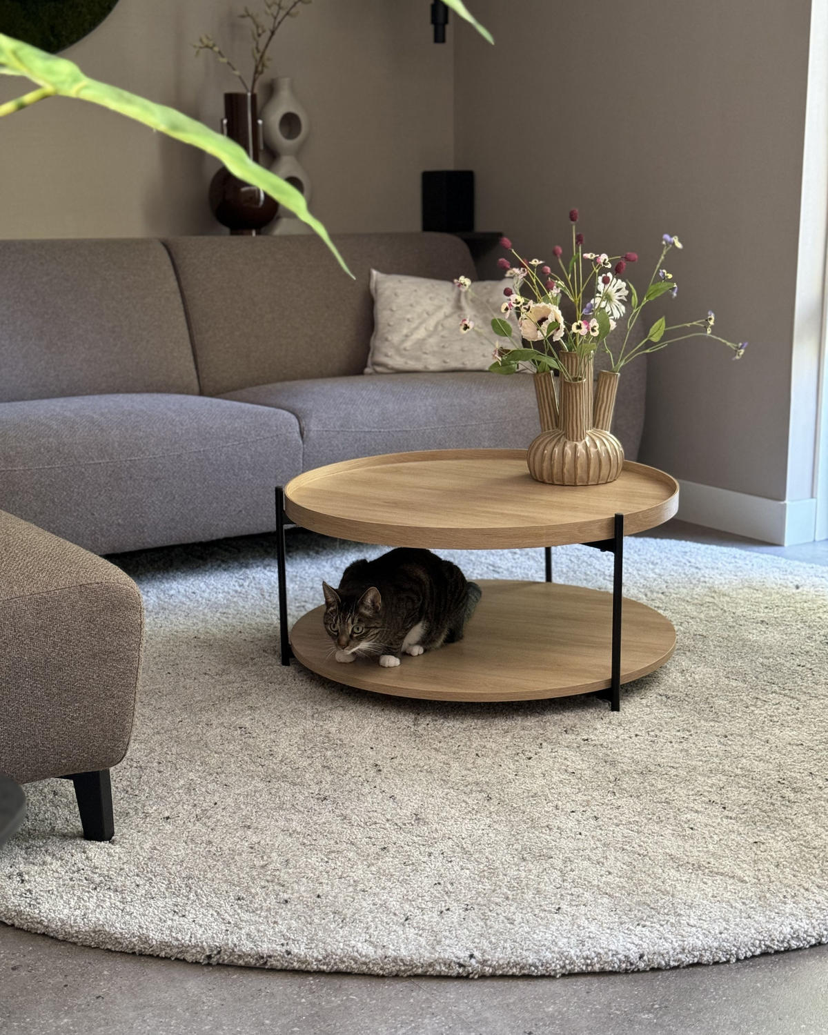 COUCHTISCH Braun Lander - Schwarz/Braun, Holzwerkstoff (78/78/40cm) - Beliani