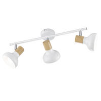 LED DECKENLEUCHTE Metall Holzoptik Weiß - Weiß, Holz (49/13/16cm) - Wofi