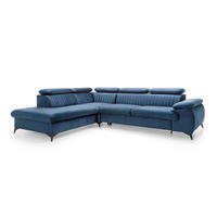 ECKSOFA BELT Blau 275x221x95 cm - Blau, Textil (275/221cm) - FURNLUX