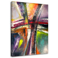 LEINWANDBILD Abstrakt mehrfarbig 40x60cm - Multicolor, Textil (40/60cm) - Feeby