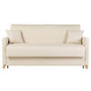 SCHLAFSOFA 3-Sitzer Skandinavisch Beige Matratze 18 cm SKANDY - Beige, Textil (99/92/176cm) - Miliboo
