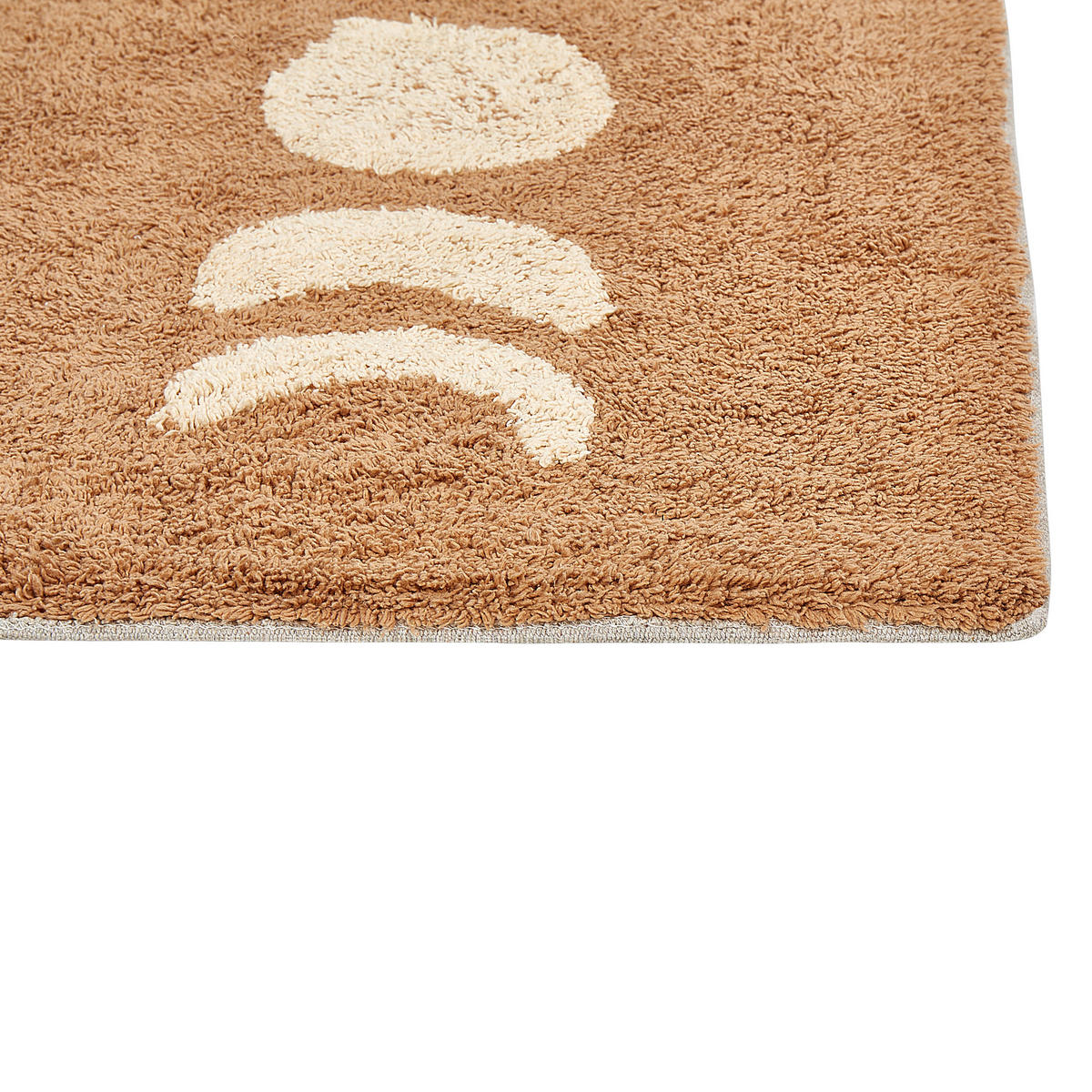 BADEMATTE Braun 50 x 80 cm Esme - Beige/Braun, Textil (50/80cm) - Beliani